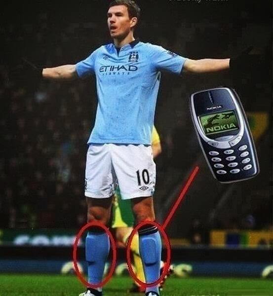 footballer gets new protection - nokia 3310 