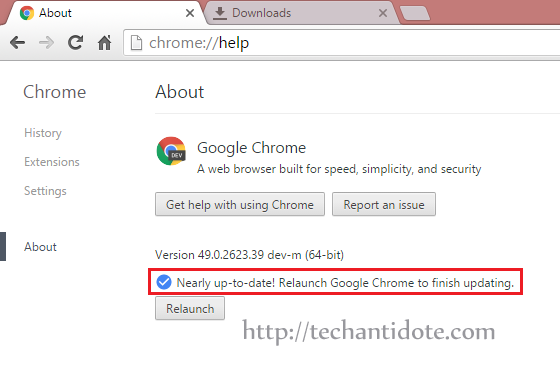 Google Chrome: How to update to the latest version of the browser