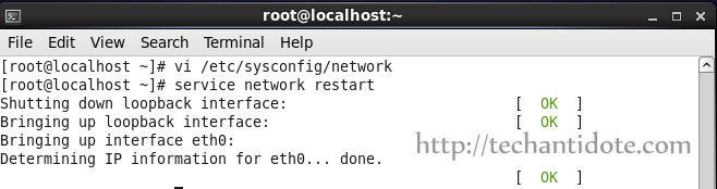 service network restart no output fixed