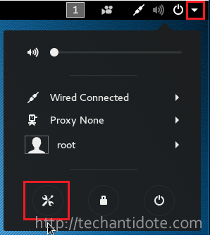 Kali Linux drop down menu