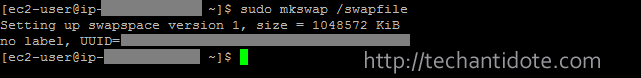 mkswap command