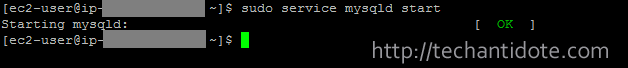 service mysqld start