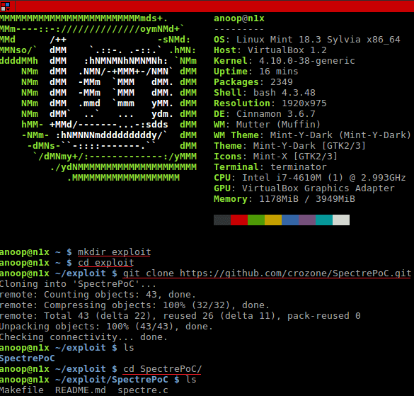 spectre exploit git POC git