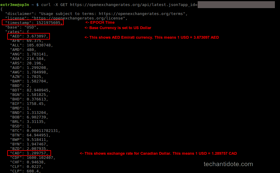 getting currency exchange rates in Linux terminal